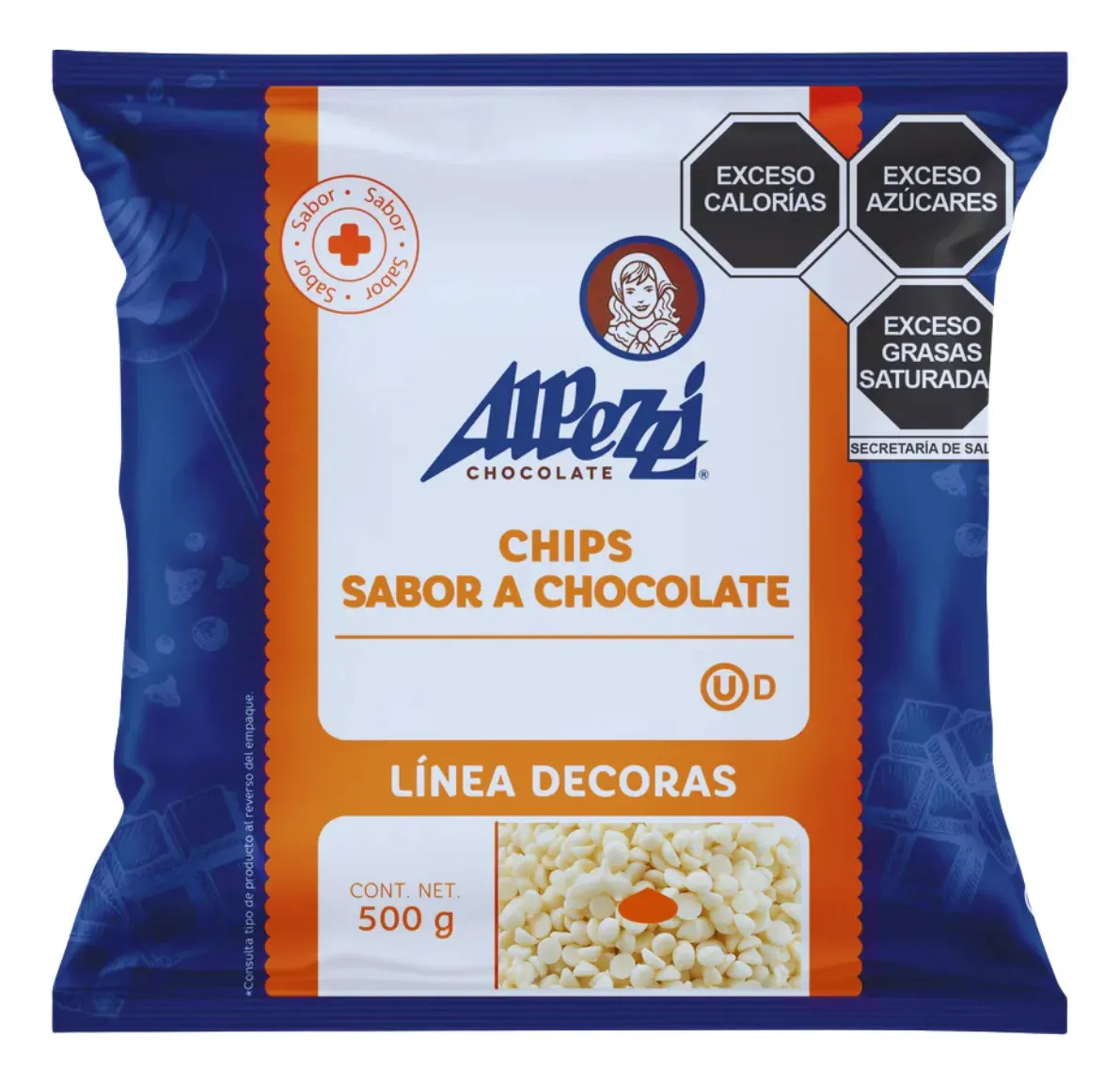 Chispas De Color Blanco Chocolate Alpezzi 500g