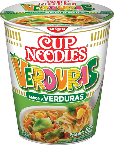 Fideos Cup Noodles Nissin Verdura 67 Gr.