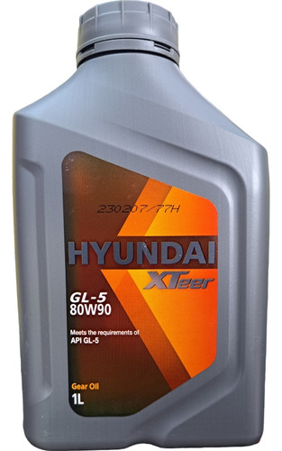 Aceite Transmision Manual 80w90 Api Gl5 Hyundai 1 Litro