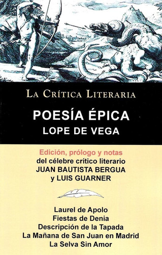 Libro Poesãa Ã¿pica - Lope De Vega, Felix