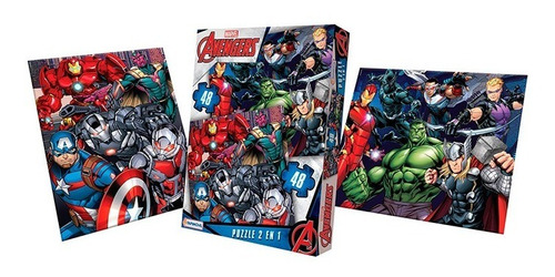 Puzzle Avengers X 2 Rompecabezas 48 Piezas Marvel Avenger