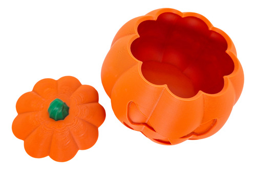 Calabaza Caramelera Halloween 3d 9cm Diametro Makeme
