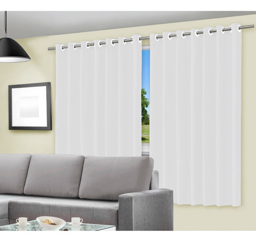 Cortina Corta Luz Blackout Pvc 2,80m X 1,80m Branco