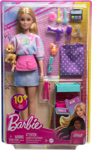 Barbie Estilista Rubia Con Cachorrito Y Accesorios Salón