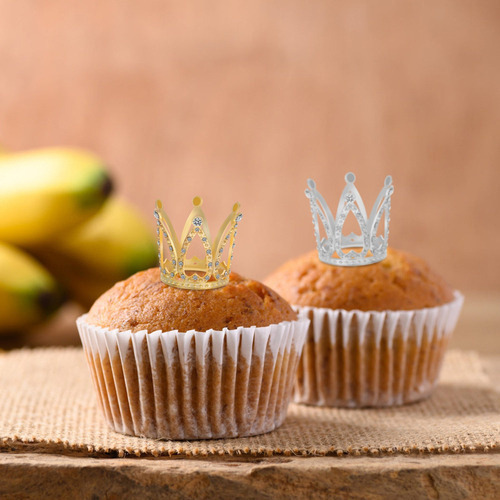 Ramo De Decoración Para Mini Tartas Con Forma De Corona, 12