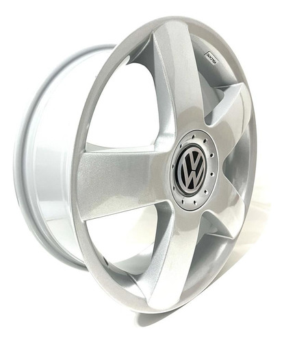 Rodas Vw Gol Saveiro Up Aro 17 6 4x100 (jogo) + Bicos Cor Prata