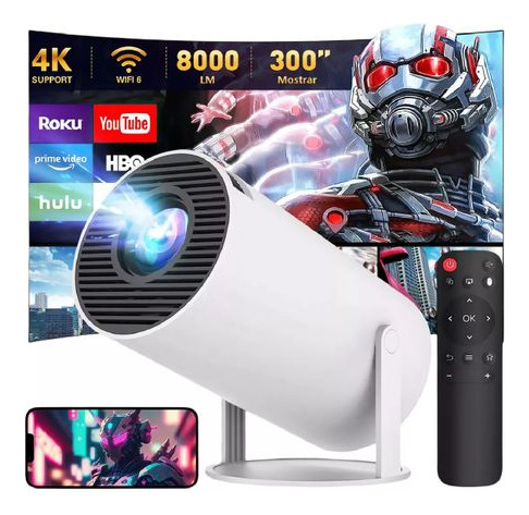 Proyector Portátil Hy300pro Android-wifi-bluetooth-usb Blanco