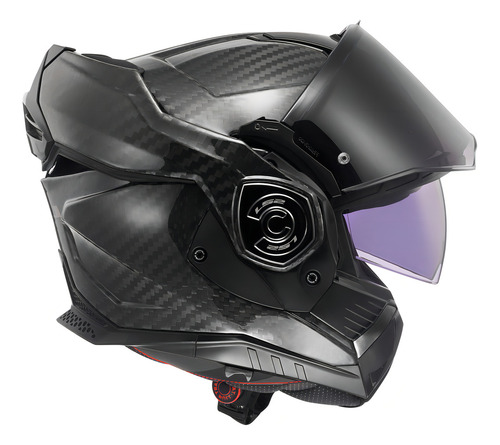Casco para moto rebatible LS2 Advant escamoteável Advant X ff901 negro mate carbon talle S