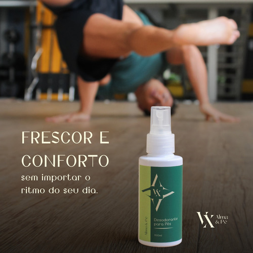 Desodorante Pé Ressecado Toque Seco Hidrata Mal Cheiro 100ml Fragrância Mate Verde Exclusiva