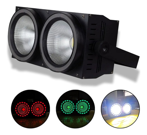 Refletor Mini Brut Led 200w Branco Led Rgb Strobo Dmx512