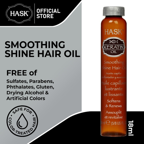 Hask Aceite Keratina + Argan Tratamiento Restaura Brillo