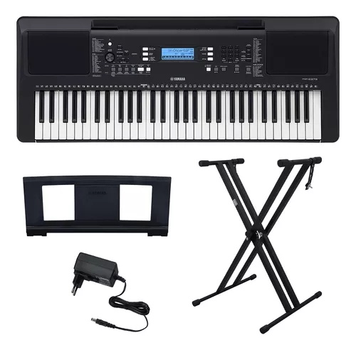 Teclado Yamaha PSR E473 5/8 + Suporte X+ Pedal Cherub +Fonte