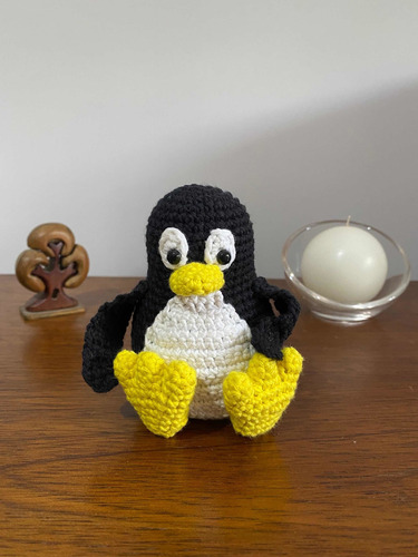 Tux Amigurumi Pinguino Linux Tejido A Crochet