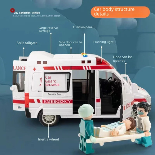 Coche De Policía Pequeño Tamaño 110 - Simulación Para Niños