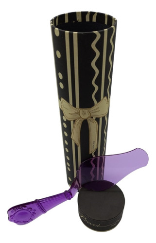 Imagen 3 de 7 de Espátula Para Torta Triangular Violeta Traslucido 26 Cm