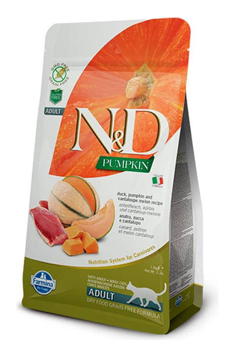 N&d Pumpkin Para Gato Sabor Pato Y Melon 7.5 Kg