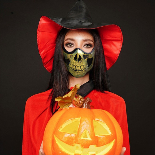 . Máscara De Cosplay Con Forma De Calavera De Media Cara
