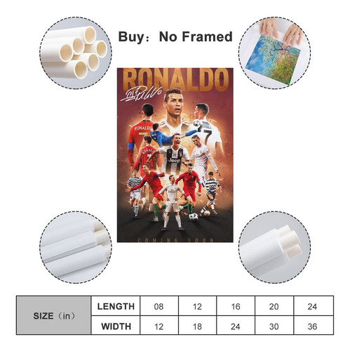 Póster De Lona Impresa De Cristiano Ronaldo De 30x45cm