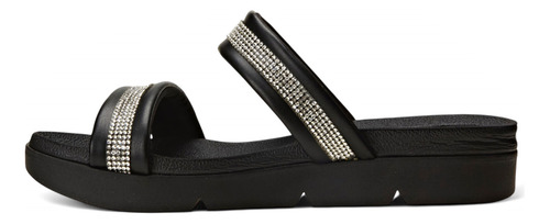 Sandália Casual Feminino Tiras Com Strass Beira Rio