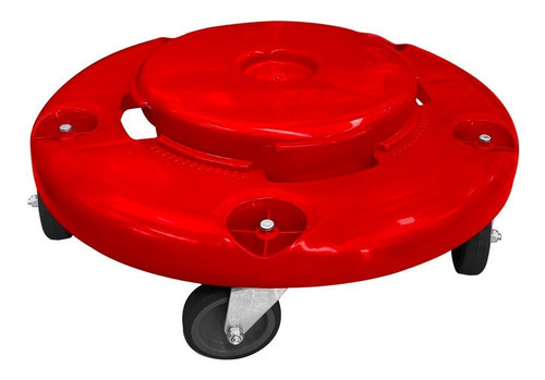 Base Para Contenedor Toff 60l Y 120l C/ruedas Color Rojo