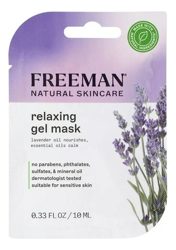 2 Pza Mascarilla Facial Freeman Relajante De Lavanda 10 Ml Tipo de piel Normal