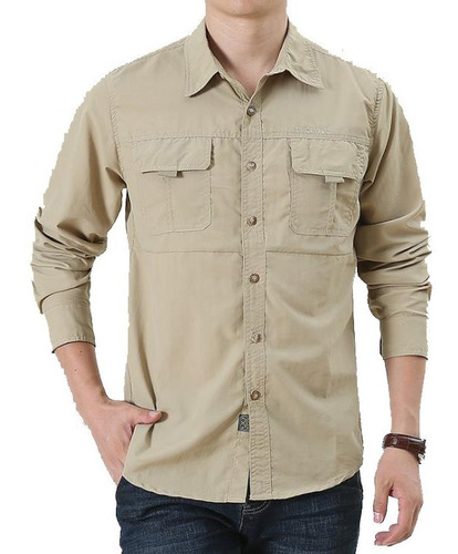 Camisa Manga Larga De Secado Rápido Para Verano Para Hombre