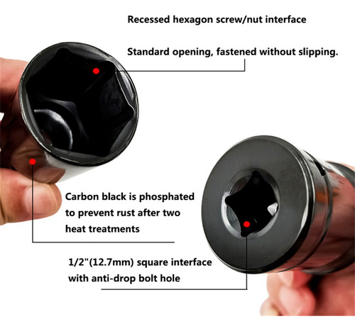 Calcetín Neumático Con Llave Eléctrica De 8-17 Mm 1/2 Pulgad