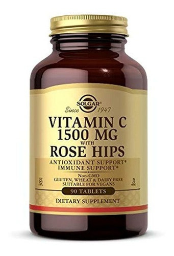 Solgar  Vitamina C Con Escaramujos, 1500 Mg Comprimidos  A