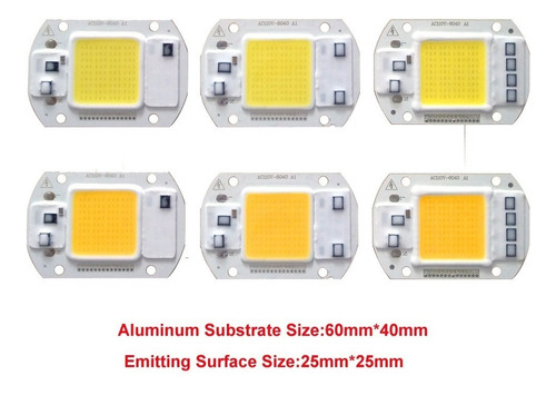 2 Led 50w 110v Chip Inte. Branco Frio Sem Reator Direto 110v