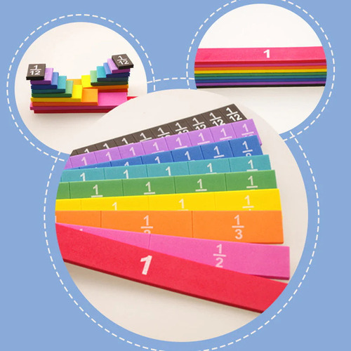Tiras Fracionárias De Ensino De Matemática Barra De Pontuaçã