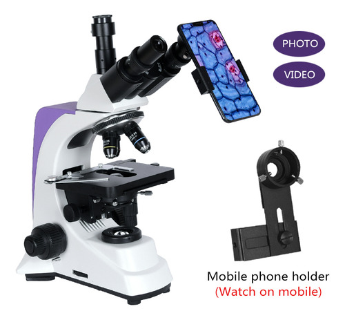 Microscopio Trinocular Profesional Con Cámara Industrial