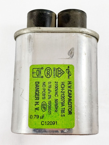 Condensador De Alto Voltaje 0.79 Micro F Para Microondas