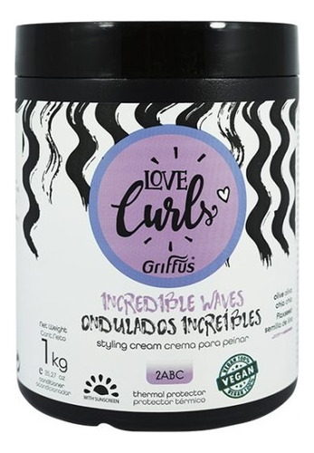 Crema Para Peinar Ondas Increibles 1kg Griffus