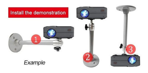Imagen 4 de 4 de Soporte Proyector Universal Cañón Ajustable 5kg Techo Pared