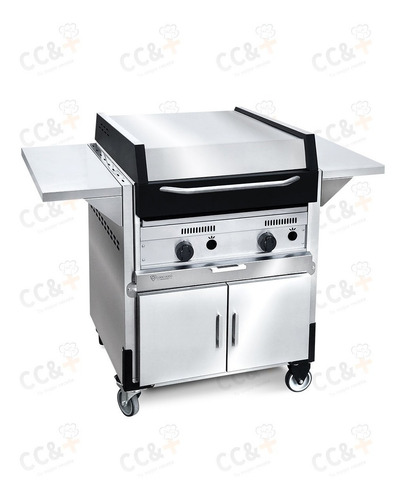 Imagen 2 de 9 de Parrillas Movil Tst Corbelli 60cm Sauce Acero + Cuotas