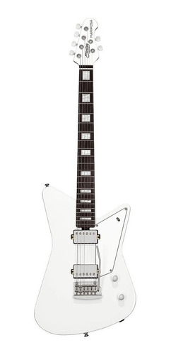 Guitarra eléctrica Sterling Mariposa offset de nyatoh imperial white con diapasón de palo de rosa