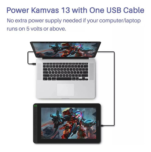 Bp1 Soporte De Cable Completo Huion Usb3.12pcs Type-c To