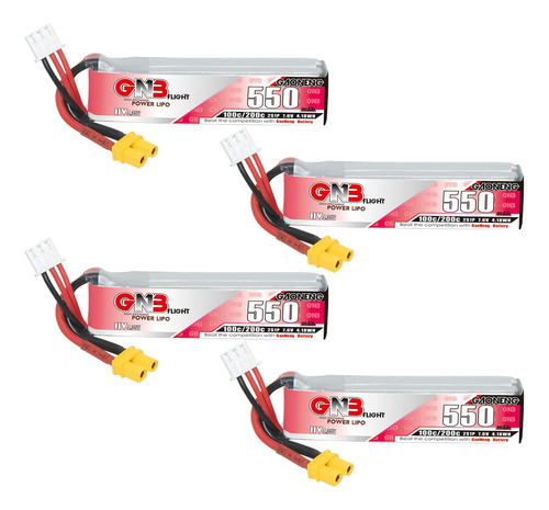 Gaoneng 4 Unids Gnb 2s 550mah Lipo Bateria 7.6 V Hv 100c Dro