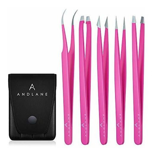 Andlane Tweezers Set - Acero Inoxidable Profesional 5 Cz6cn