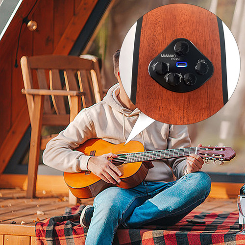Captador De Guitarra Acústica Manniwo Com Bluetooth, Sem Bat