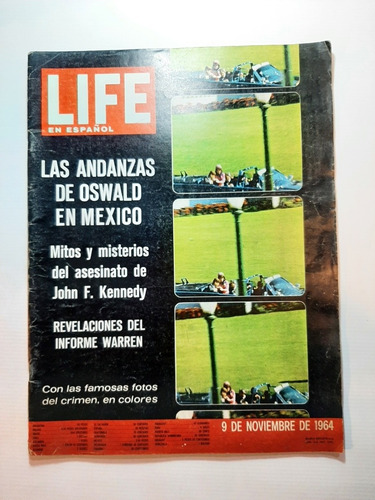 Antigua Revista Kenedy Oswald Life 1964 Ro 1483