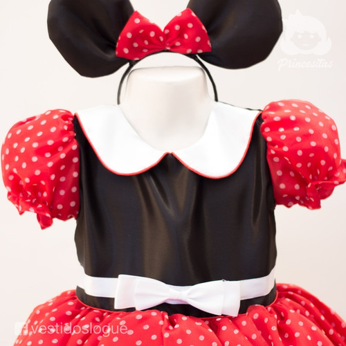 Disfraz Vestido Minnie Mouse Princesa Rojo