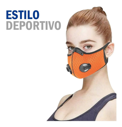 Cubrebocas N95 Lavable Reusable 2 Válvulas Filtro Deportivo