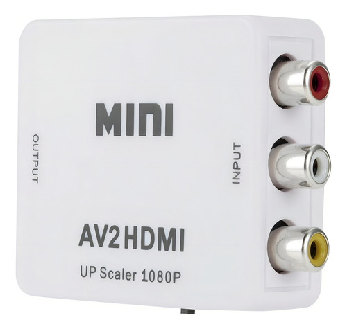 Mini Adaptador Conversor De Video Entrada Av2 Rca Saída Hdmi