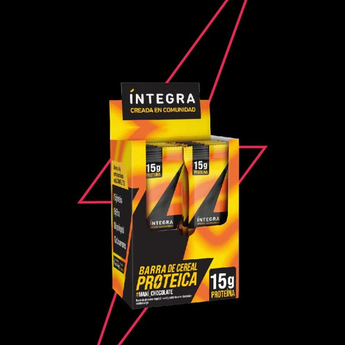 10 Barra Cereal Proteina Veg Pasta Mani Chocolate Integra Fw