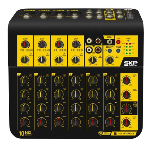 Consola Mixer Skp Mixconnect 10 Canales Phantom Interfaz