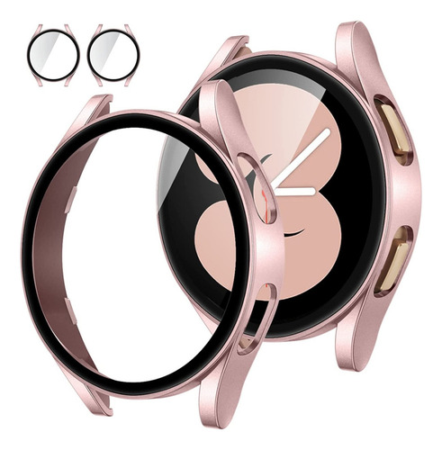 Capa Case C/ Vidro Para Galaxy Watch 4 - Rosa - 44mm
