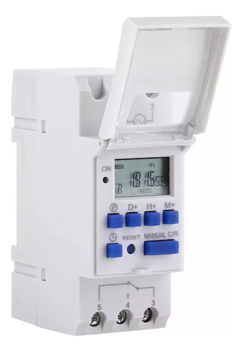 Interruptor Digital, Temporizador Semanal Programable, 25 A,