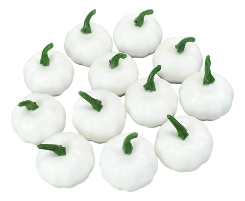 12 Piezas De Calabazas Falsas Modelo Halloween Accesorios M