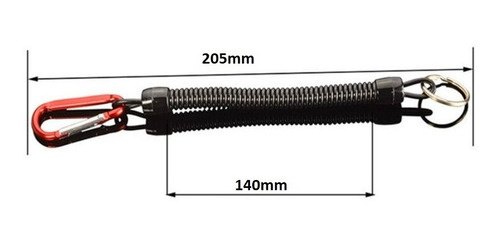 Imagen 2 de 4 de Cable Retráctil Extensible Mosqueton Pesca Bogagrip Pinzas